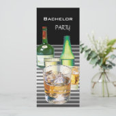 Invitation Bouteilles de boissons pour enterrement de vie de  (Debout devant)