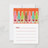 Invitation Bouteilles de coeur d'amour Salle de classe Saint- (Dos)