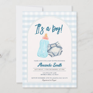 Invitation Bouteilles de lait de couche Baby shower Invitatio
