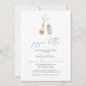 Invitation Bouteilles de l'ANDI Dusty Blue Poppin' Boy Baby s (Devant)