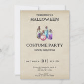 Invitation Bouteilles de potion Bouteilles de sort Halloween (Devant)