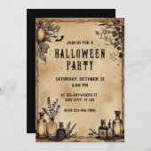 Invitation Bouteilles de potion Papier de parchemin Texture H (Devant / Derrière)