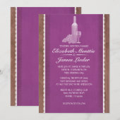 Invitation Bouteilles de vin rustiques épousant des (Devant / Derrière)