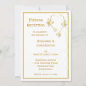 Invitation Bouteilles d'invitation de mariage d'or (Devant)