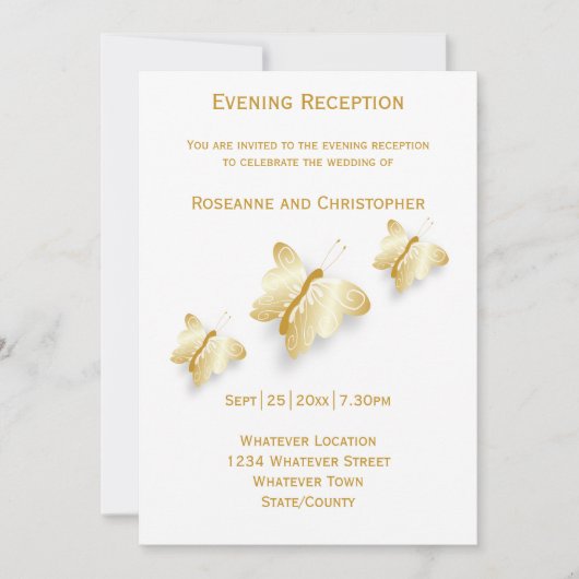 Invitation Bouteilles d'invitation de mariage d'or (Devant)