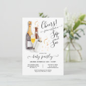 Invitation Bouteilles et Baby shower de bière Sip & See (Debout devant)