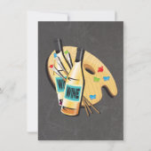 Invitation Bouteilles et brosses Peinture et Sip Art Party (Dos)