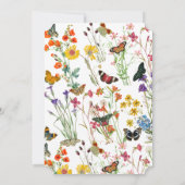 Invitation Bouteilles Fleurs sauvages Mariage floral (Dos)