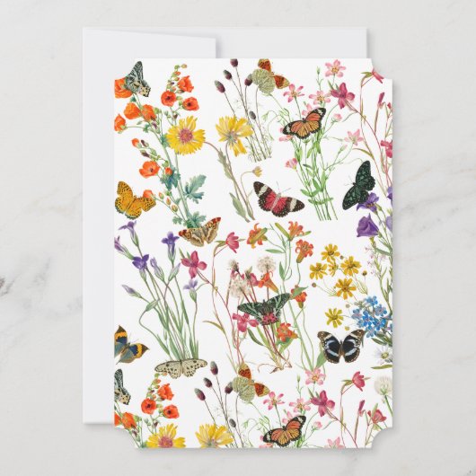 Invitation Bouteilles Fleurs sauvages  Mariage floral (Dos)