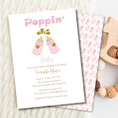 Invitation Bouteilles Pink Baby shower fille