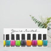 Invitation Bouteilles polonaises à ongles colorées, Salon à o (Debout devant)