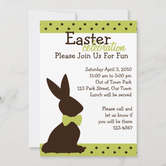 Invitation Boutique Bunny au chocolat (Devant)
