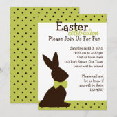Invitation Boutique Bunny au chocolat (Devant / Derrière)