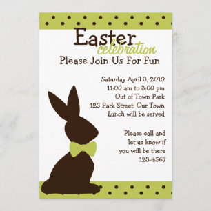 Invitation Boutique Bunny au chocolat