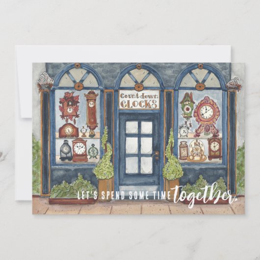 Invitation Boutique de vieilles horlogeries Soirée du Nouvel  (Devant)