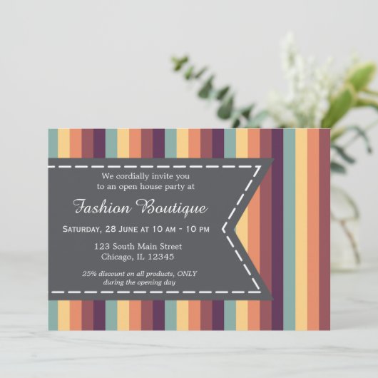 Invitation Boutique mode (Debout devant)