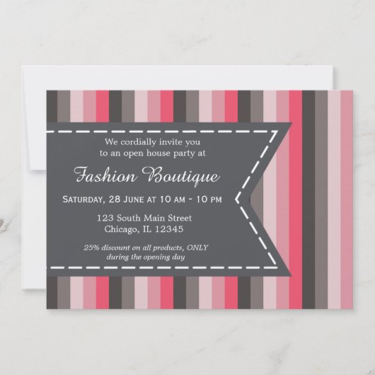 Invitation Boutique mode (Devant)