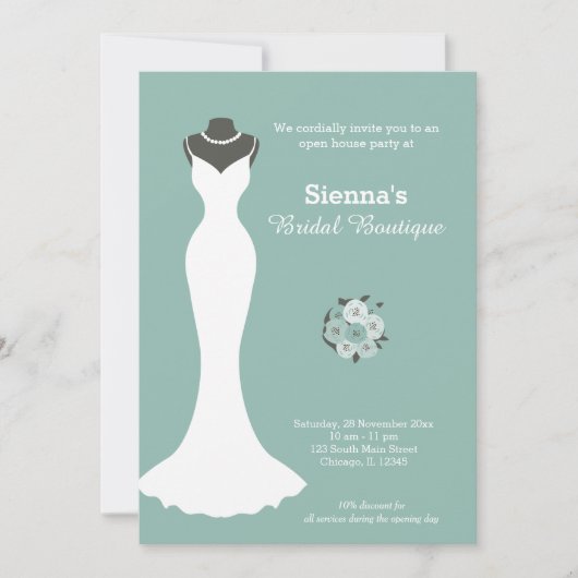 Invitation Boutique nuptiale - Choisissez votre couleur arriè (Devant)