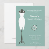 Invitation Boutique nuptiale - Choisissez votre couleur arriè (Devant / Derrière)