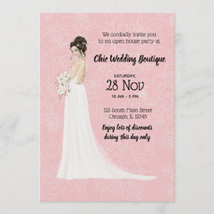 Invitation Boutique nuptiale maison ouverte choisir la couleu
