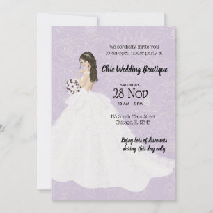 Invitation Boutique nuptiale maison ouverte choisir la couleu