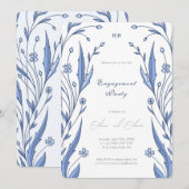 Invitation Bouton bleu (Devant / Derrière)