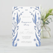 Invitation Bouton bleu (Debout devant)