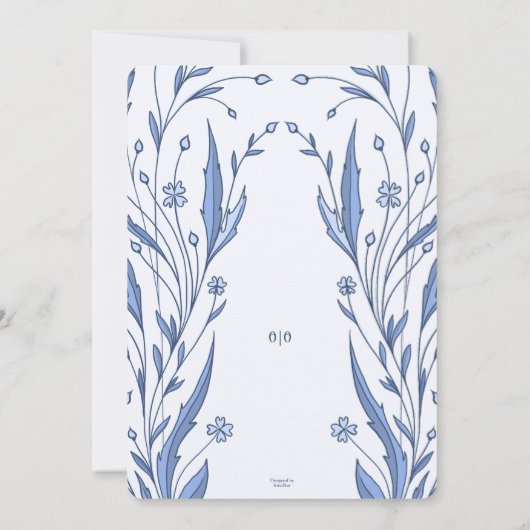 Invitation Bouton bleu (Dos)