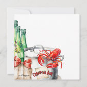 Invitation Bouton | Crawfish Boy Party (Dos)