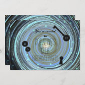 Invitation Bouton Eyes & Skeleton Key Autre Partie du Monde (Devant / Derrière)