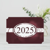 Invitation Bouton floral blanc et marron 2025 Graduation Part (Debout devant)
