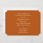 Invitation Bouton floral orange et blanc 2025 Card (Dos)