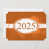 Invitation Bouton floral orange et blanc 2025 Graduation Part (Devant)