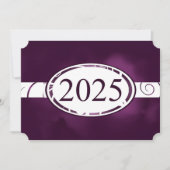 Invitation Bouton Floral violet et blanc 2025 Graduation Part (Devant)