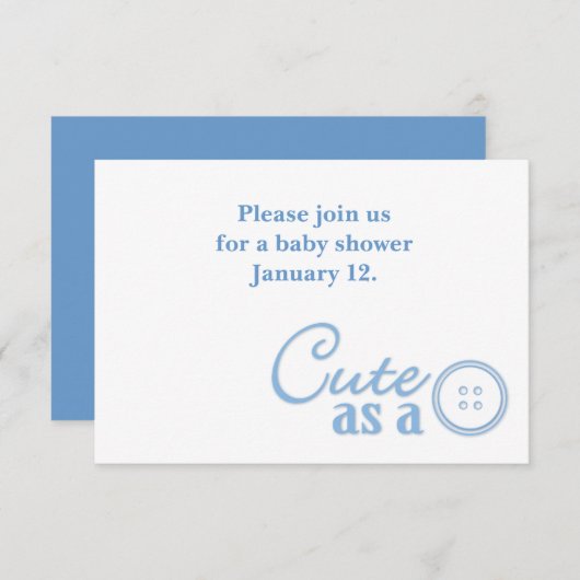 Invitation Bouton mou (Devant / Derrière)