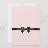Invitation Bouton noir Satin Bow Blush Rose Photo Sweet 16 (Dos)