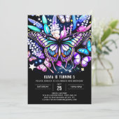 Invitation Bouton numérique magique délicieuse Anniversaire (Debout devant)