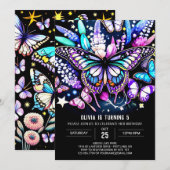 Invitation Bouton numérique magique délicieuse Anniversaire (Devant / Derrière)