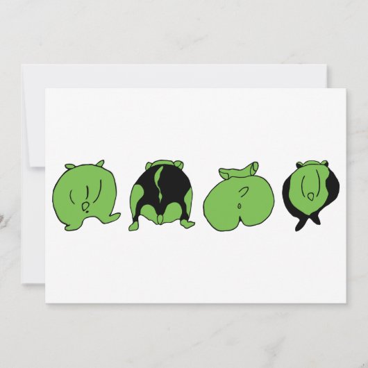 Invitation Boutons de hamster vert (Devant)