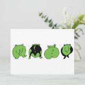 Invitation Boutons de hamster vert (Debout devant)