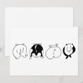 Invitation Boutons Hamster (Devant / Derrière)