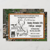 Invitation Bouts Bière et Baby shower (Devant / Derrière)