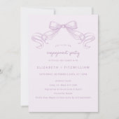 Invitation Bow à croquis romantique | Lilac (Devant)