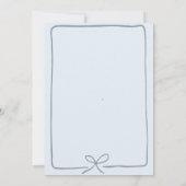 Invitation Bow à ruban | Baby shower doux (Dos)