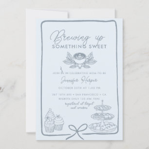 Invitation Bow à ruban   Baby shower doux