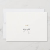 Invitation Bow à ruban simple et chic | Désactivé blanc Enreg (Dos)