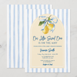 Invitation Bow A Sweet Little One Citron Citron Baby Shower