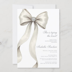 Invitation Bow and Ring Elle noue le noeud Bachelorette