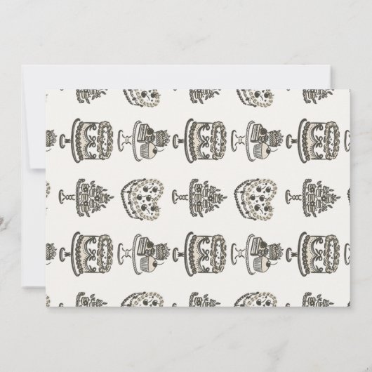 Invitation Bow Beige Coquette Coeur rétro Capsule temps gâtea (Dos)