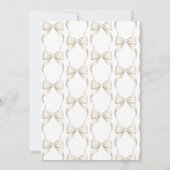 Invitation Bow Beige Toile Elle Attache La Fête des mariées d (Dos)